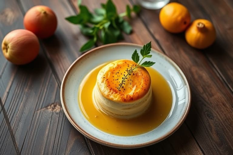 Sitron-soufflé med boysenbær