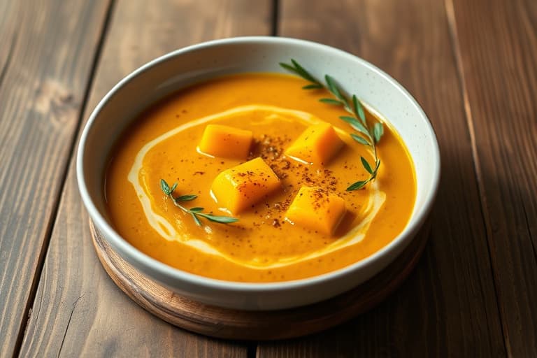 Karrésuppe med butternut squash