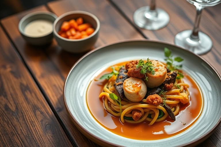 Svinekotletter med ingefær-sojaglaze