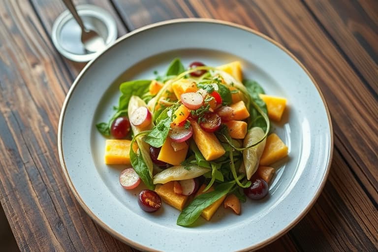 Kyllingsalat med druer og valnøtter