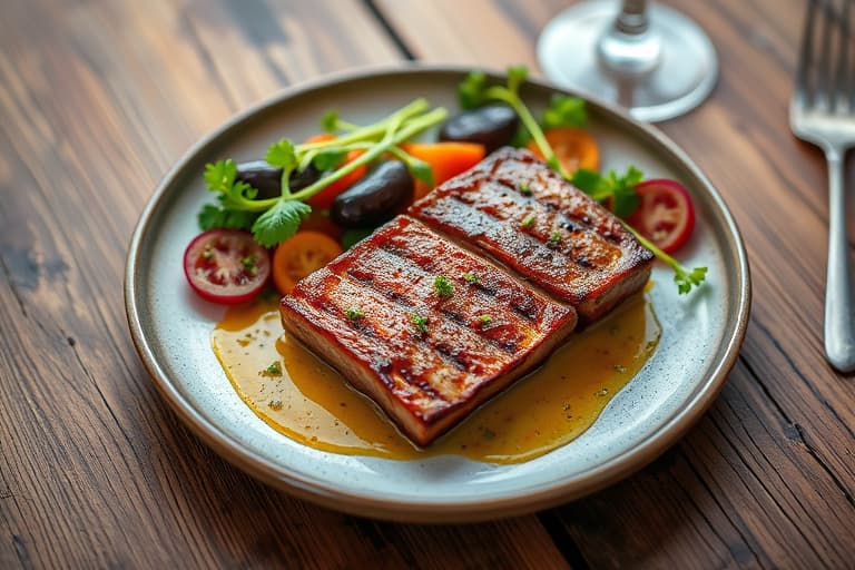 Grillet Flatiron-biff med ristet kryddervinaigrette