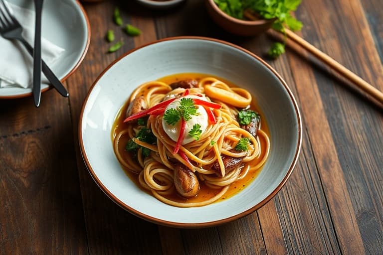 Udon-peanøttsmørnudler