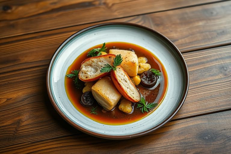 Oksehaler i rødvinsaus