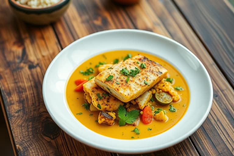 Bengalsk stil fisk i yoghurtcurry