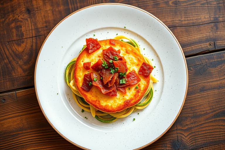 Frittata med pancetta og mynte