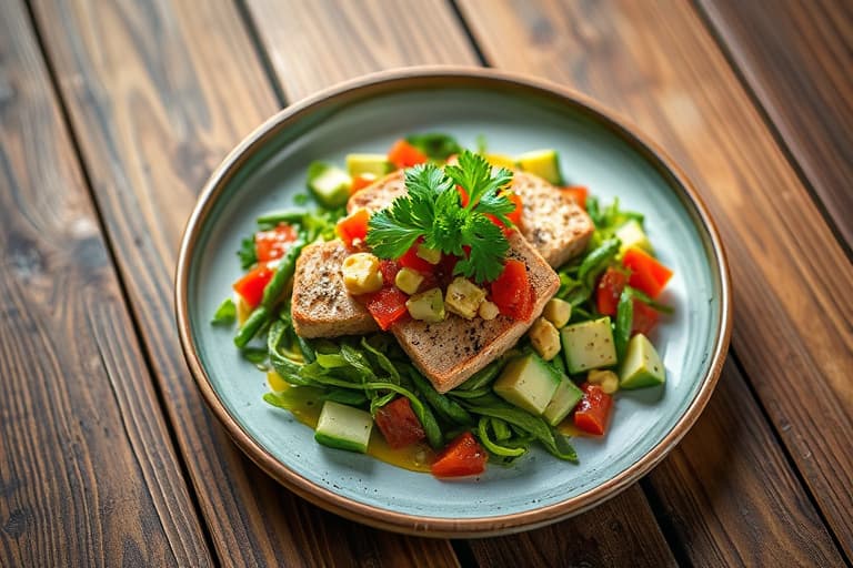 Grillet gatekornsalat med koriander-smørreker, pico de gallo og avokadopuré