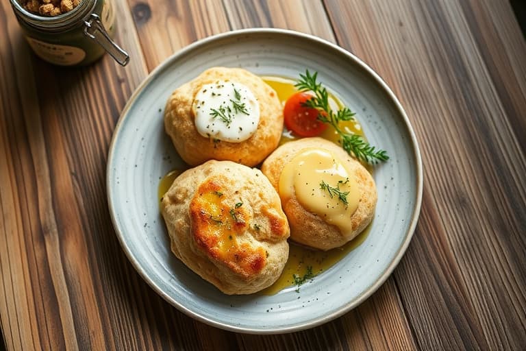 Karamelliserte løk- og parmesan-krème scones