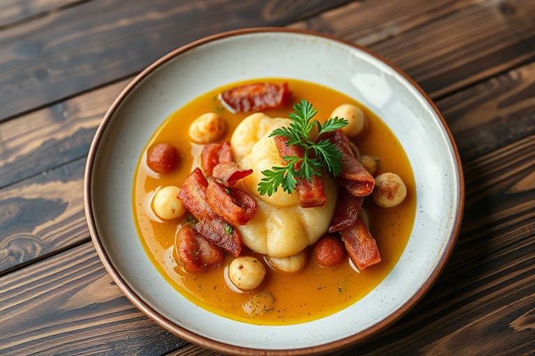 And med linser og bacon-datpuré