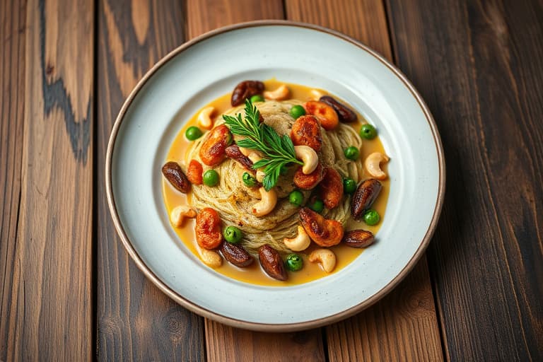 Gullaktig cashew-karréknekk