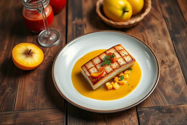 Laksebiff med appelsin- og balsamico-glaze