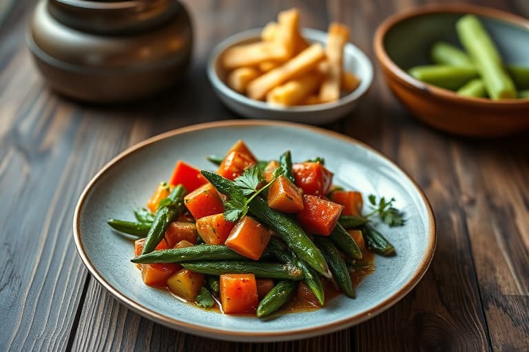 Okra Caponata-tilstykker