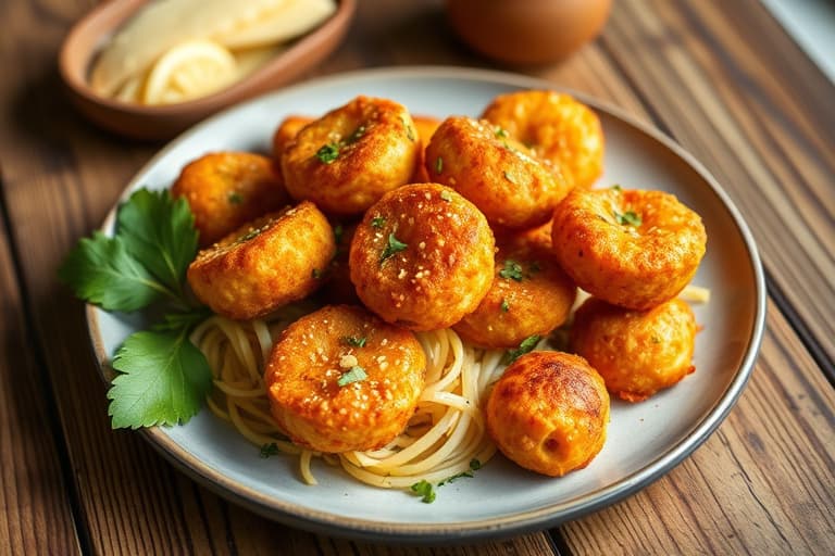 Friterte kyllingbiter med masala-smak