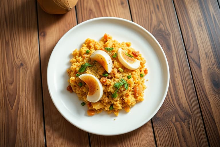 Granola med blandede nøtter og kokos