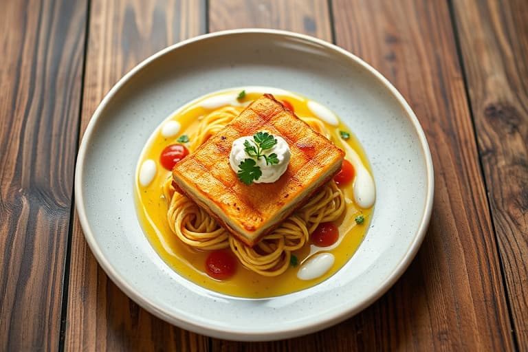 Karamelliserte løkflatbrød med crème fraîche