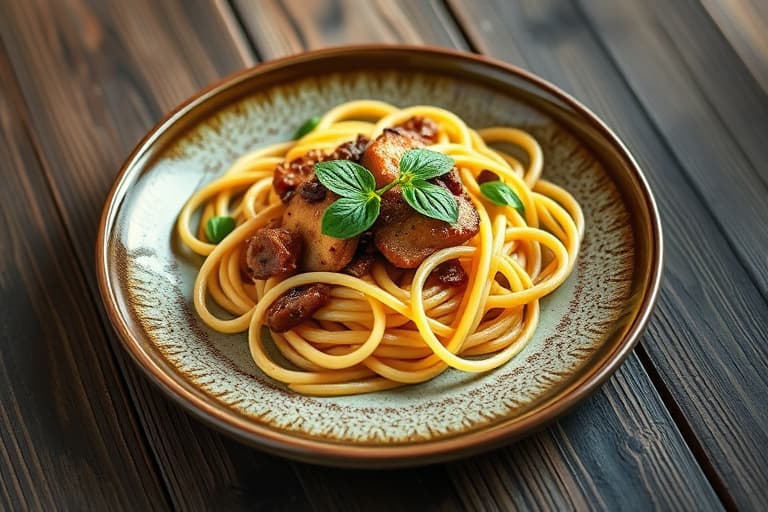 Braisert kveite med tagliarini