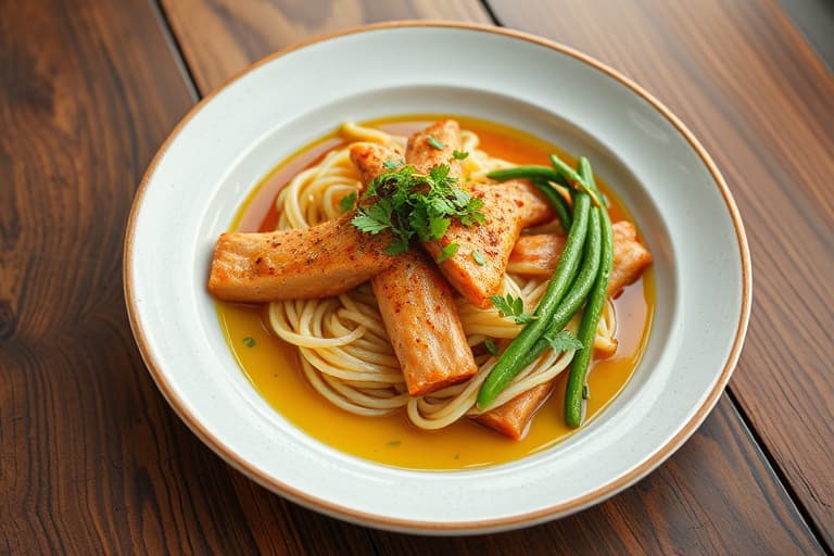 Sesamenudler med chiliolje og vårløk