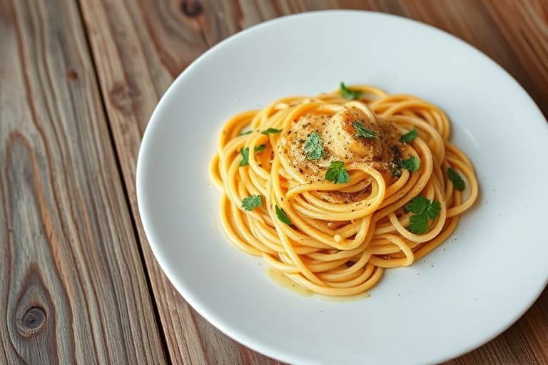 Spaghettini med fiskrogne-dressing