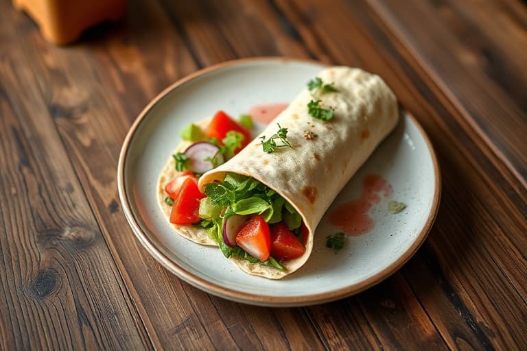Salatwraps med røkt ørret