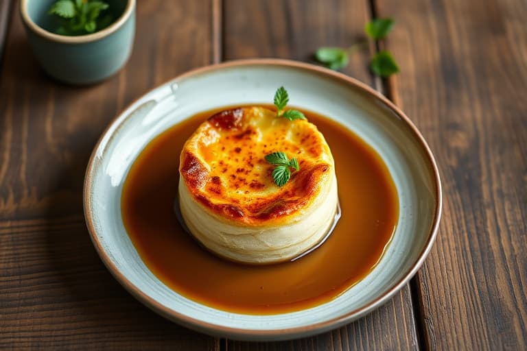 Pæresoufflé med sjokoladesaus