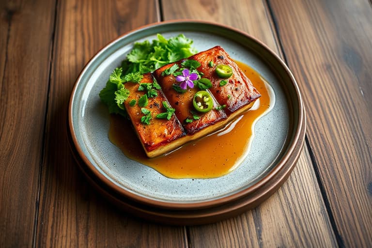 Kyllingfilet med kaffekrust og jalapeño-rødøyssaus