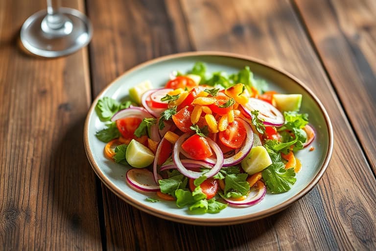 Friséesalat og sellerisalat med ristede fennikelfrø-dressing