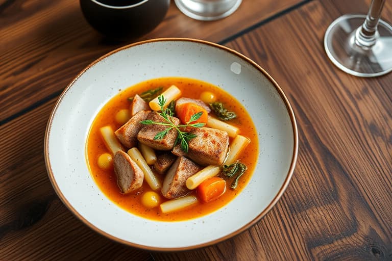 Karrésuppe med erter