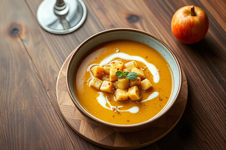 Søtpotetsuppe med hummer og appelsincrème fraîche