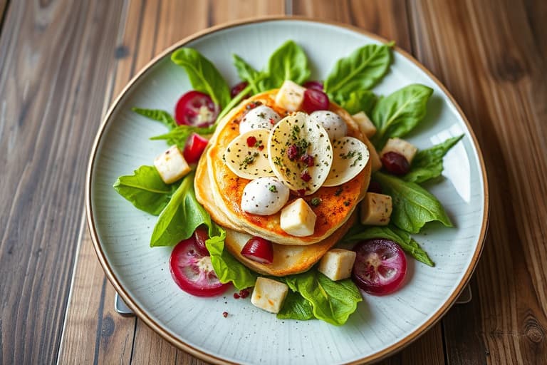 Andebryst og frisée-salat