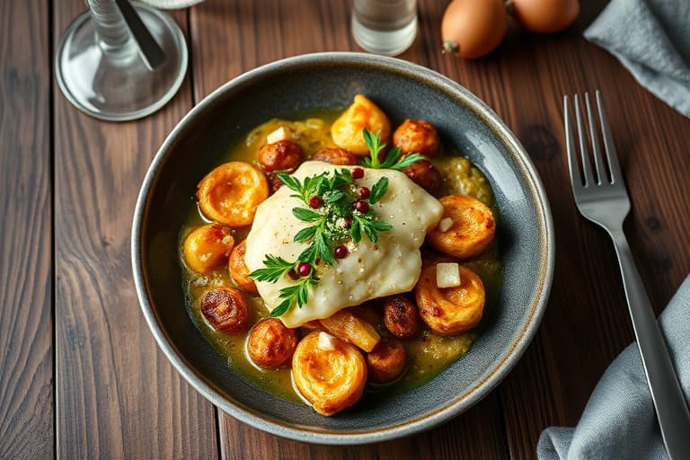 Kalverullader fylt med spinat og Gruyère