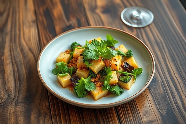 Raskt sautert endiv, escarole og frisée