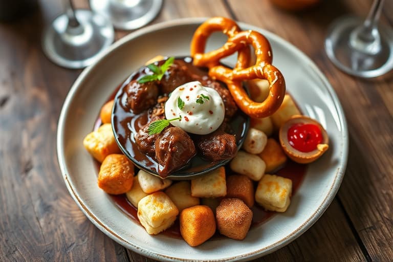 Sjokoladefondue med ferske jordbærspyd, peanøttsmør- og Fluff-smørbrød, pretzels og svenske fisker