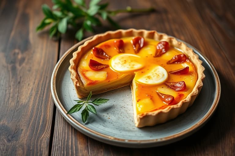 Tarte Flambée med mykt eggerøre og geitost