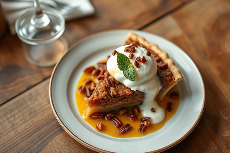 Maple Pecan Pie a la Mode