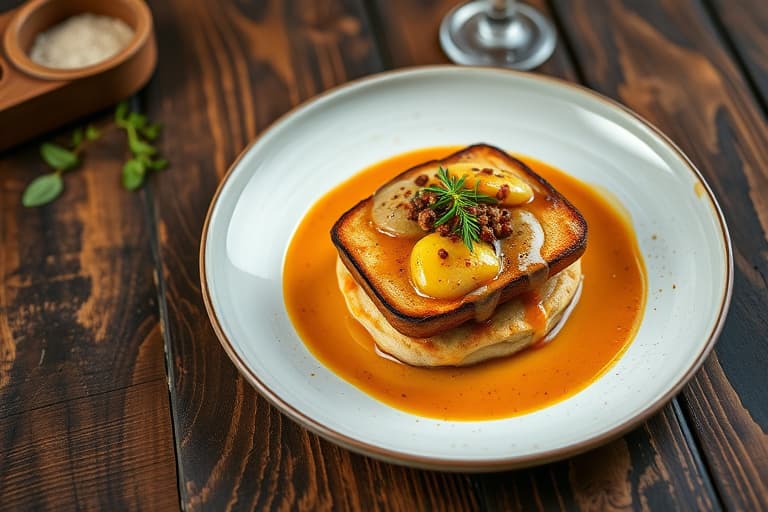 Croque-Madame, Mornaysaus (Grillet skinke- og ostesmørbrød med speilegg og Mornaysaus)