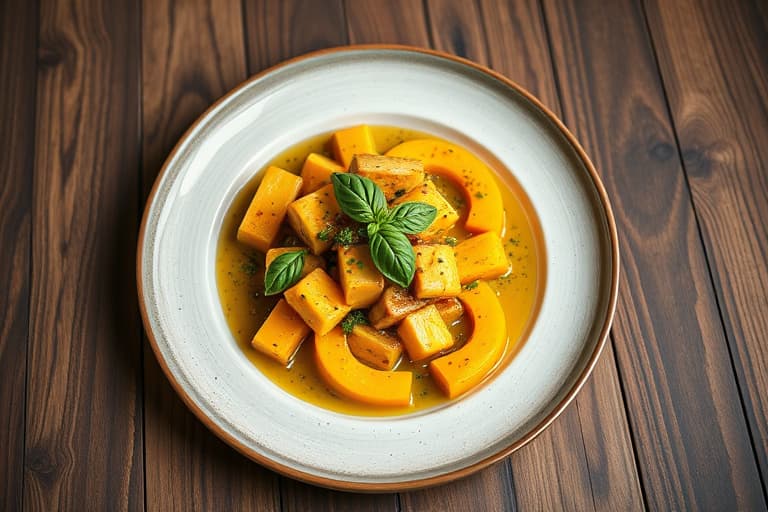 Enkel squash- og basilikumsauté