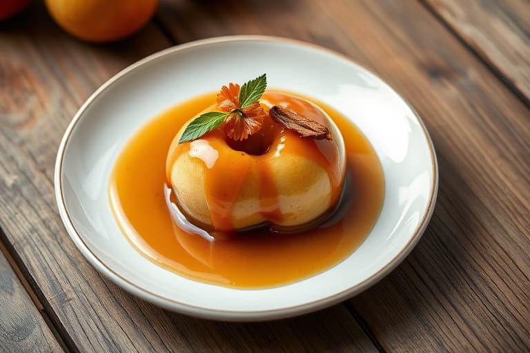 Poached Apples with Vanilla Cinnamon Syrup  
Poengede epler med vanilje- og kanel-sirup