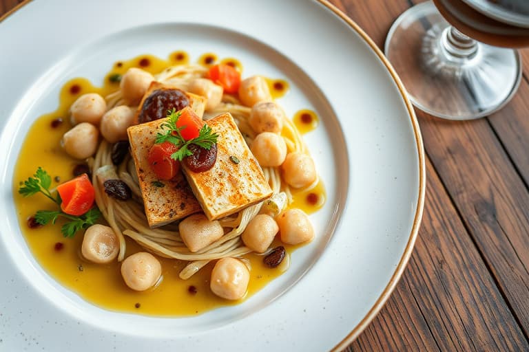 Pannestekt regnbueørret med pekannøtter og brunt smør, samt sveitsisk kål med Serrano-chilieddik