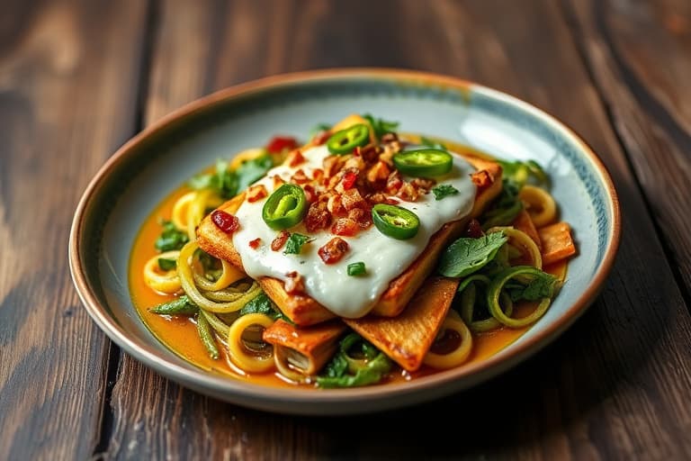 Maispannekaker med bringebær- og jalapeñotopping