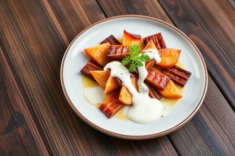 Kjøttfylte drueblader med yogurtsaus (tilpasset fra Nancy Harmon Jenkins, The Mediterranean Diet Cookbook)