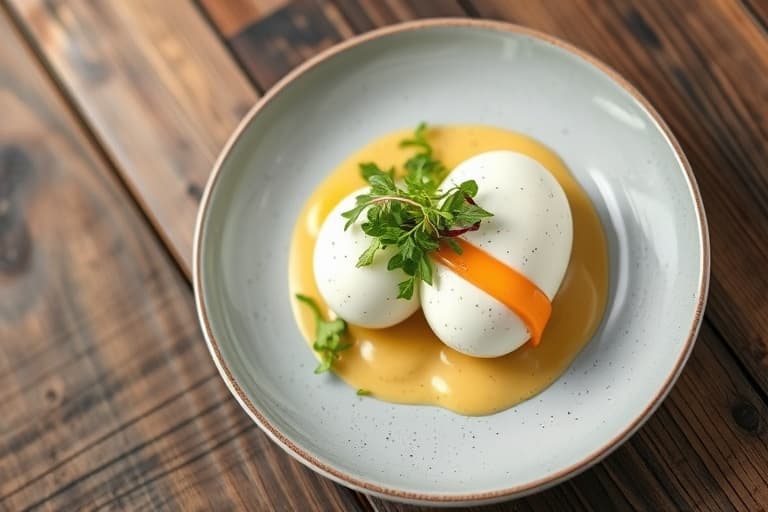 Poached Eggs med frisée-salat