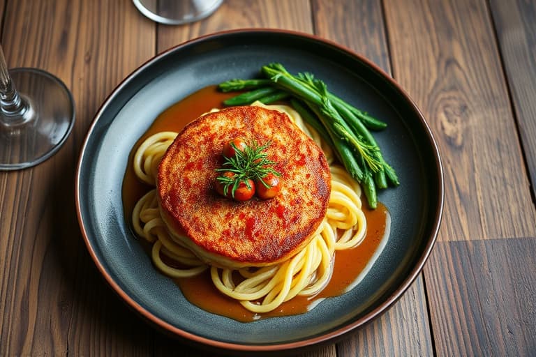 Pickle Schnitzel: Svinekjøttskiver marinert i sylteagurk, servert med søte og krydrede paprika