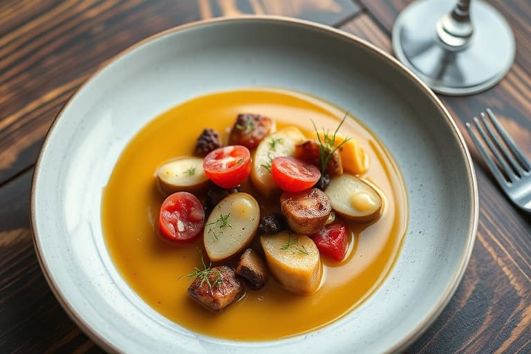 Pureé av røde kidneybønner og ovnsbakt hvitløk