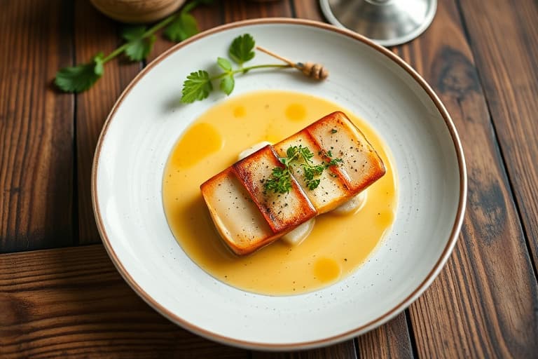 Karréskreller med agurksaus og lakseperler