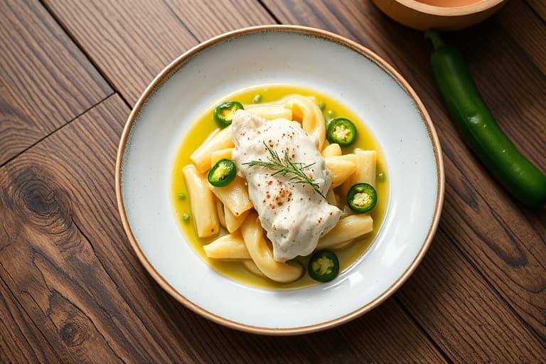 Ristet hvitløk og jalapeño-ostgrøt