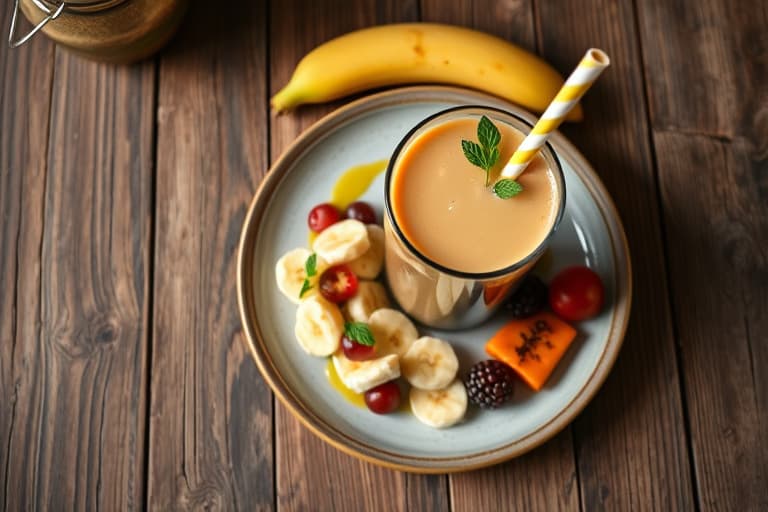 Jordbær- og banansmoothie