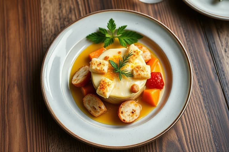 Blåmuggostsufflé med ferske fiken og honning