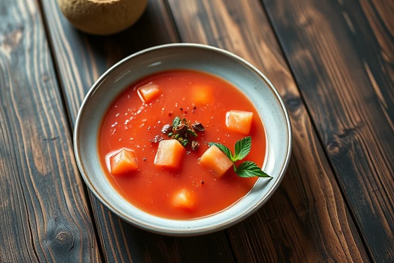 Vannmelon gazpacho-shots