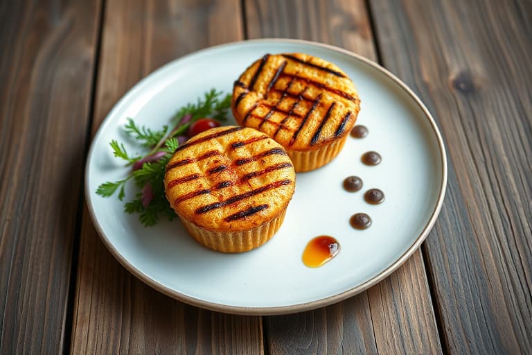 Grillede maismuffins med blåbær-honning smør