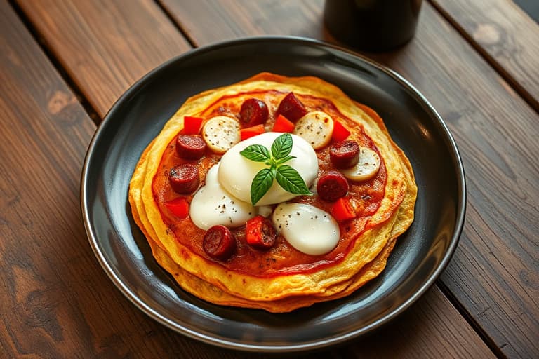 Spansk tortilla med chorizo, Piquillo-pepper og Gurroxta-ost