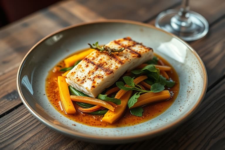 Snapper med appelsin- og chipotlevinaigrette